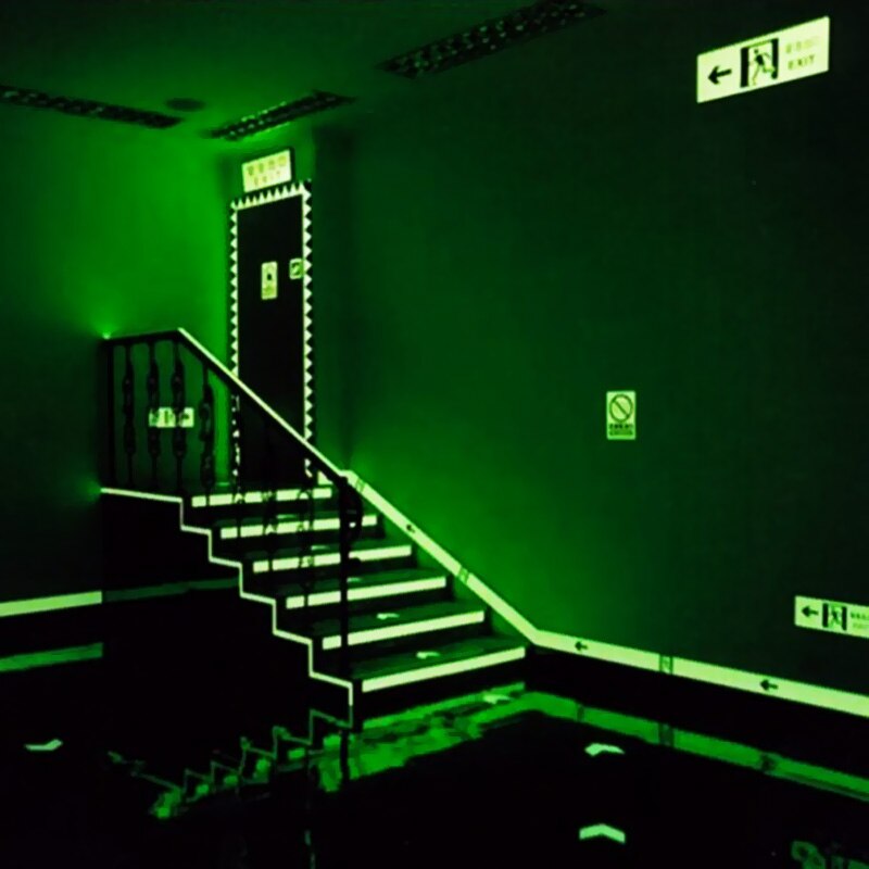 Waterproof Fluorescent Luminous Tape Night Vision Wall Sticker Dark Glow Reflective Strips Home Decoration Warning Decals