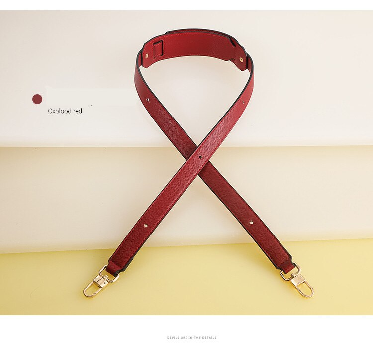 Mærke taske strop justerbar skulder crossbody strop til håndtaske læder taske pu strop taske tilbehør bælte til taske bolso mujer: Crimson tabby