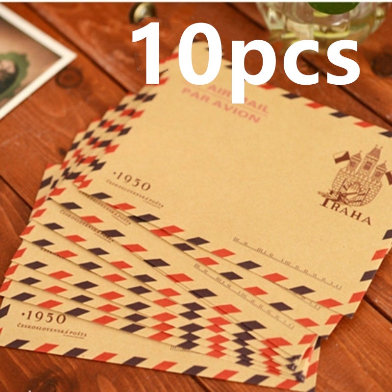 Lot de 10 enveloppes Poly Vintage, 9.7x7.5cm, en papier de rangement en papier pour cartes postales en papier de rangement pour lettres cartes postales