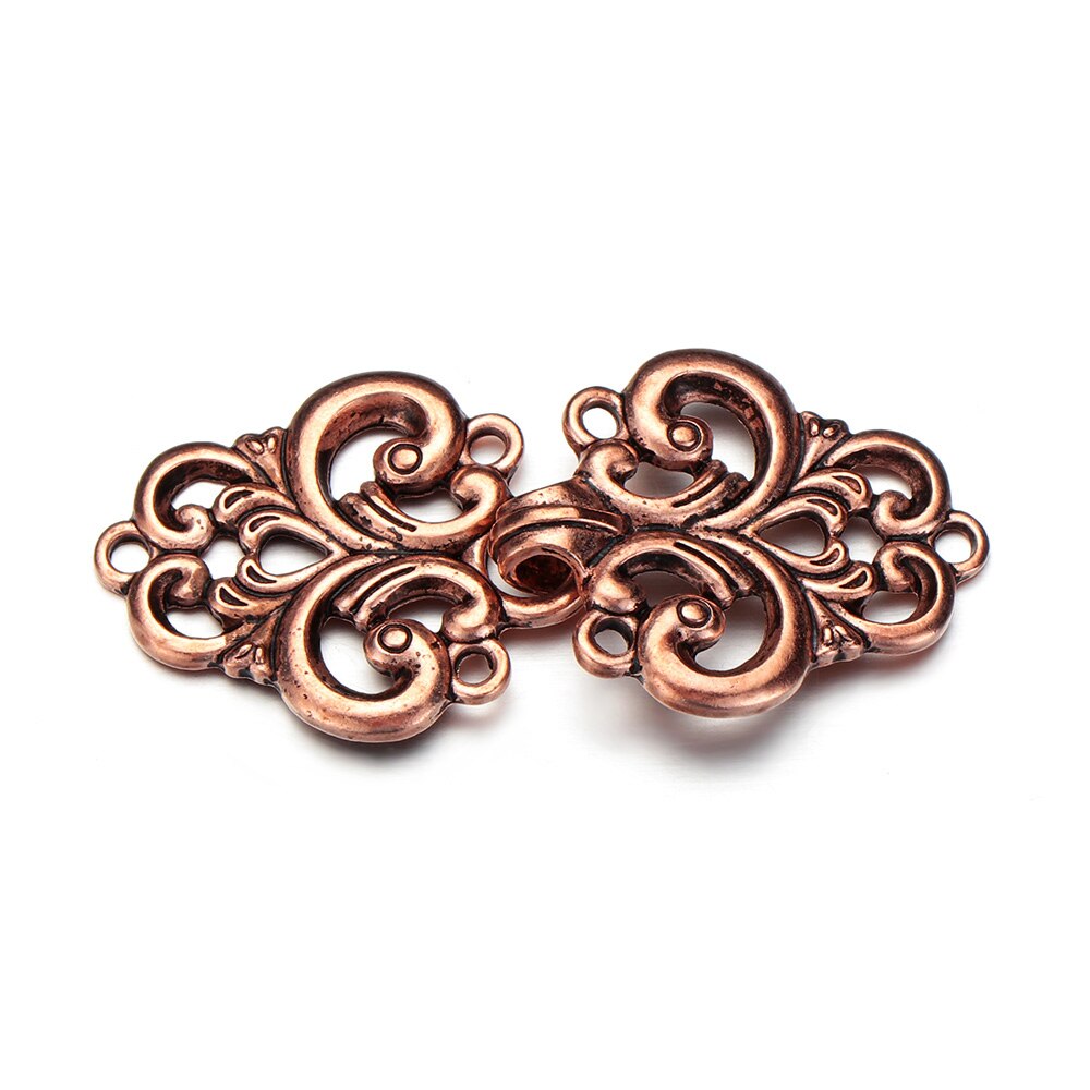 Jahrgang Strickjacke Clip Für Frauen zur Seite fahren Bluse Schal Clips Verschlüsse Schal Brosche Charme Zubehör: 2-Antiquität Kupfer