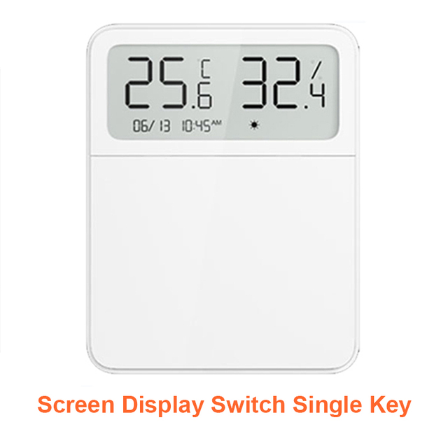 Xiaomi Mijia Multifunction Switch Temperature Humidity Single Control Three Open Electric Lamp LCD Switch Bluetooth version: Single bond