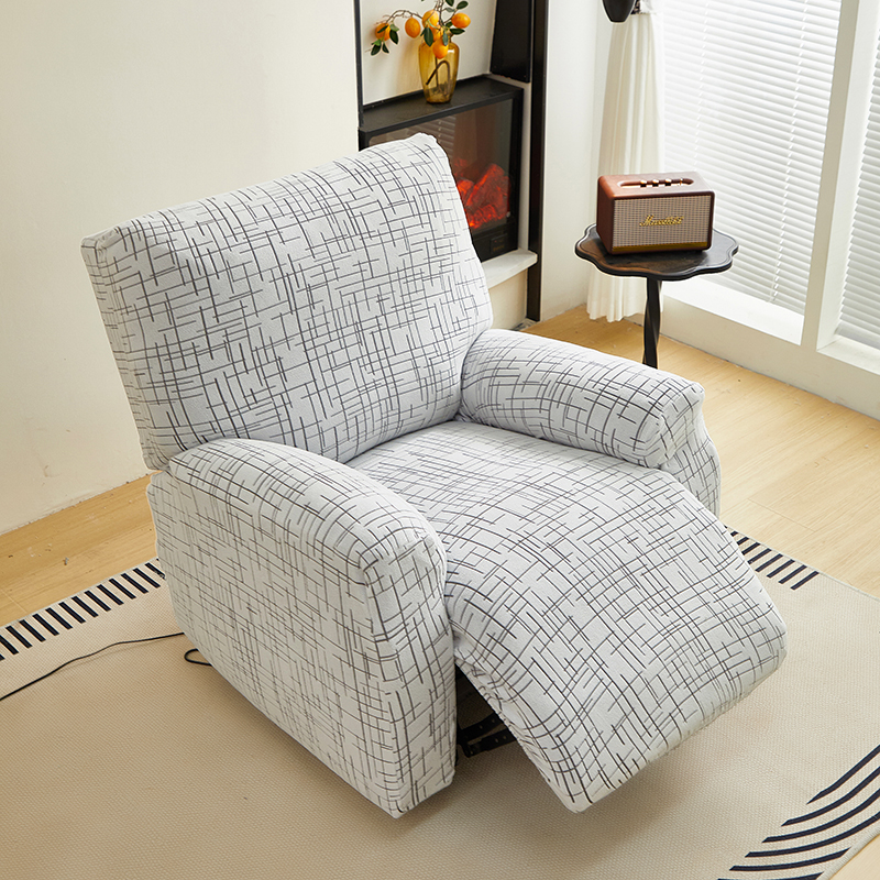 Housse De Fauteuil Inclinable 4 Pièces - Tissu Stretch Avec Poches Latérales | Protection Et Style (vert) - 10