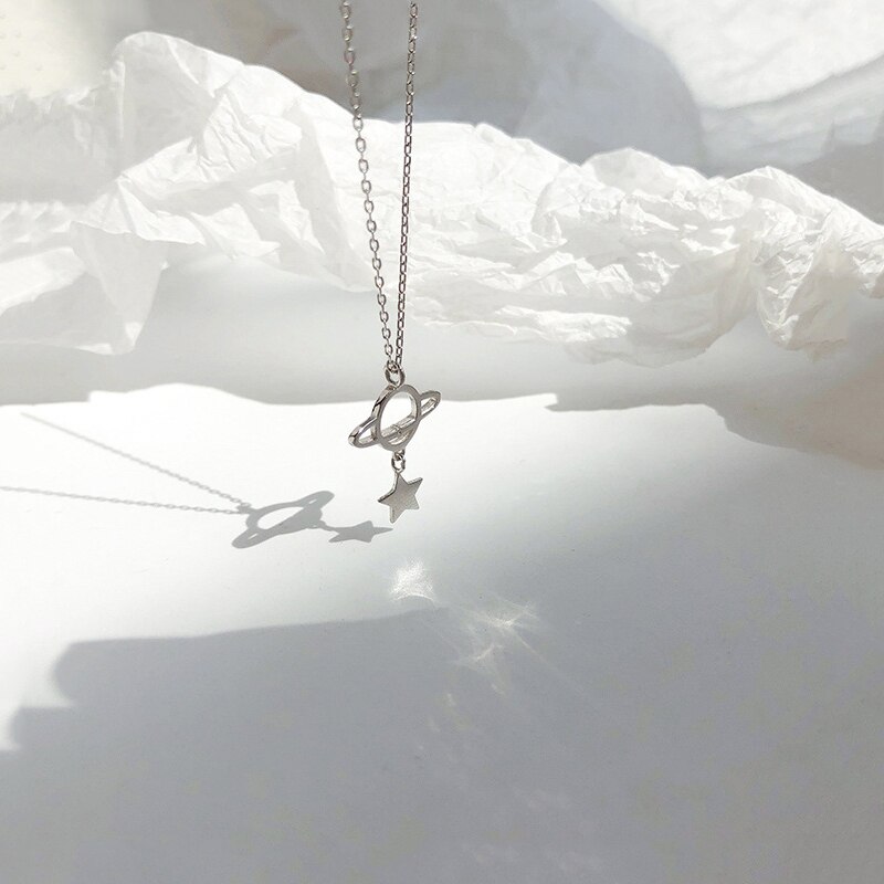 Anenjery Dubbellaags U-Vormige Thai Zilveren Ketting 925 Sterling Zilveren Korte Sleutelbeen Ketting Charme Ketting Voor Vrouwen S-N530