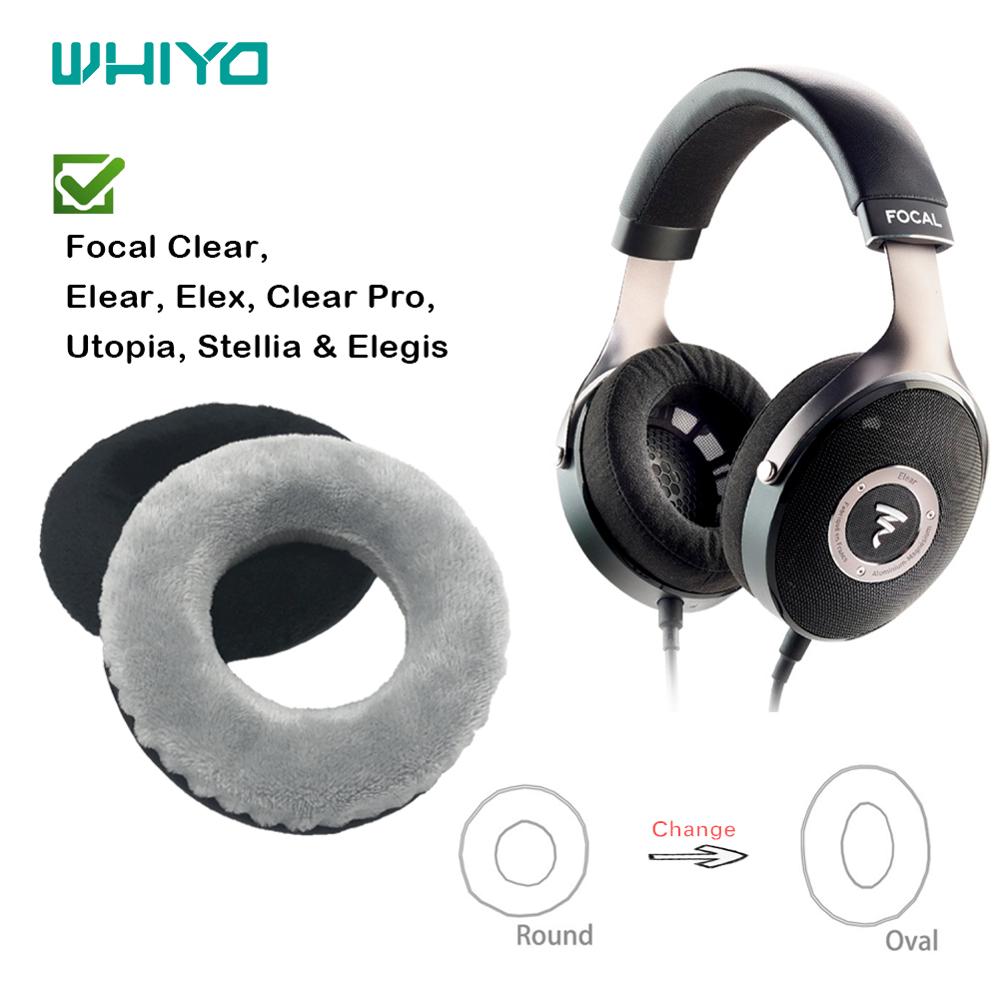 Whiyo diy zachte fluwelen vervangende oorkussens voor focal clear elear elex clear pro utopia stellia elegis kussenhoes oorkussens