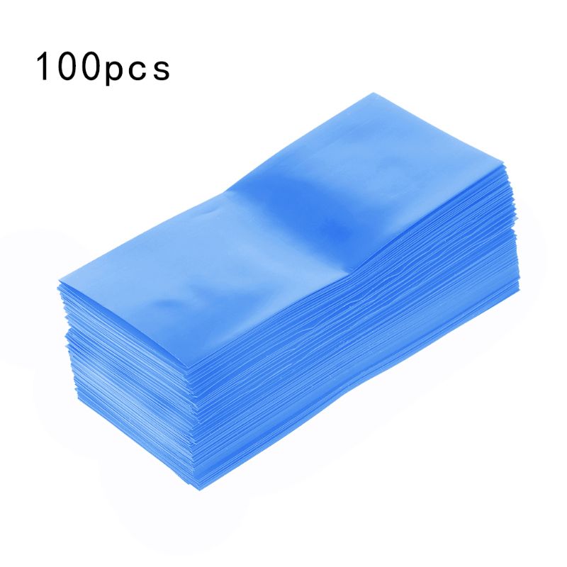 100Pcs/Bag 18650 Lithium Battery Encapsulation Tube PVC Heat Shrink Tubing Wrap Battery Cover Skin Insulation FilmW91A