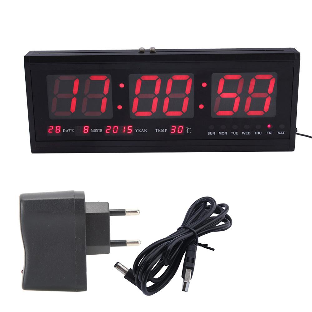 Digital LED Table Clock Modern Wall Clock Digital Watches 12/24 Hours Display Clock mechanism Alarm Snooze Desk Alarm Clock EU