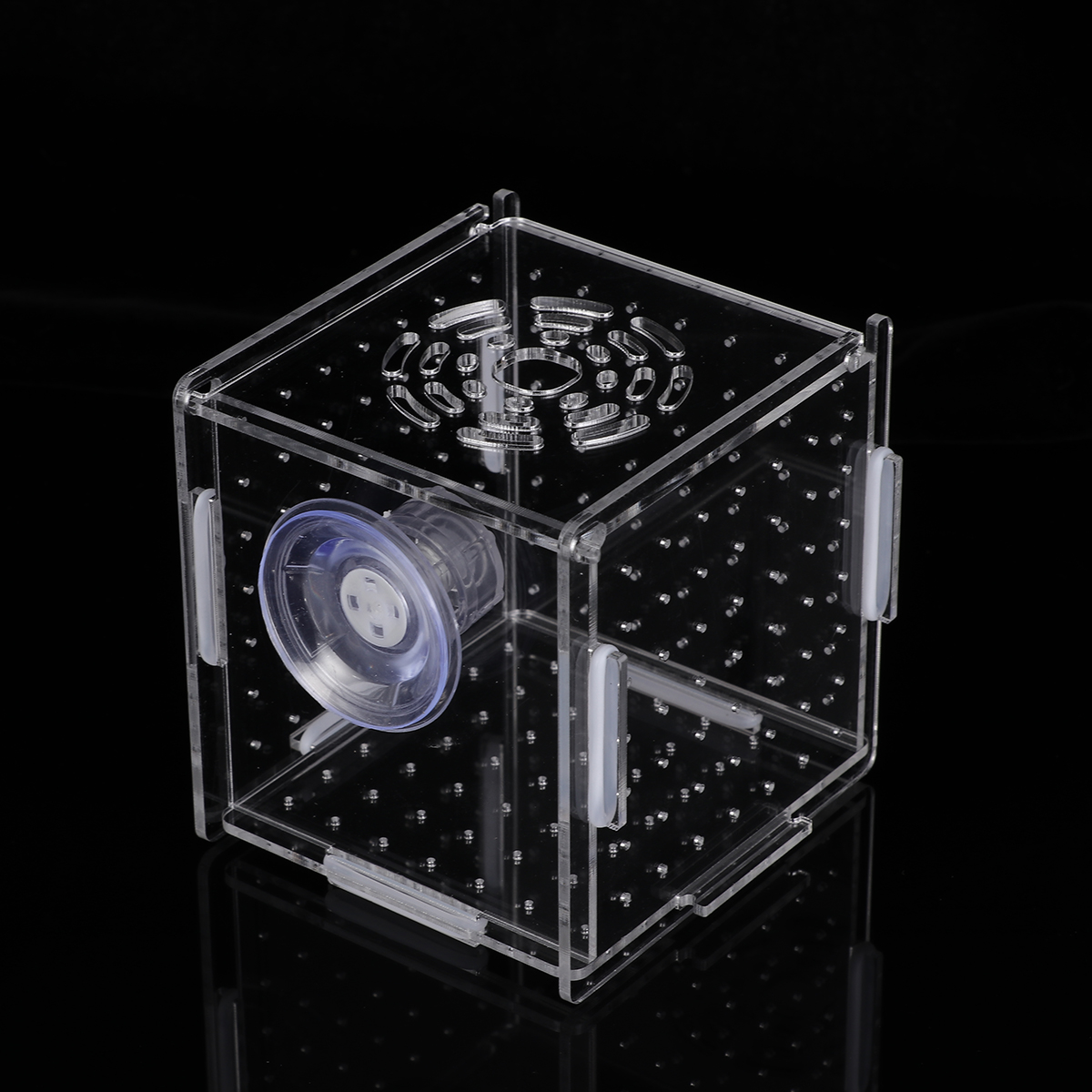 Transparent Fish Tank Breeding Isolation Box Aquarium Incubator Hatching Boxes Multifunctional Acrylic Fish Tank Holder(Suction