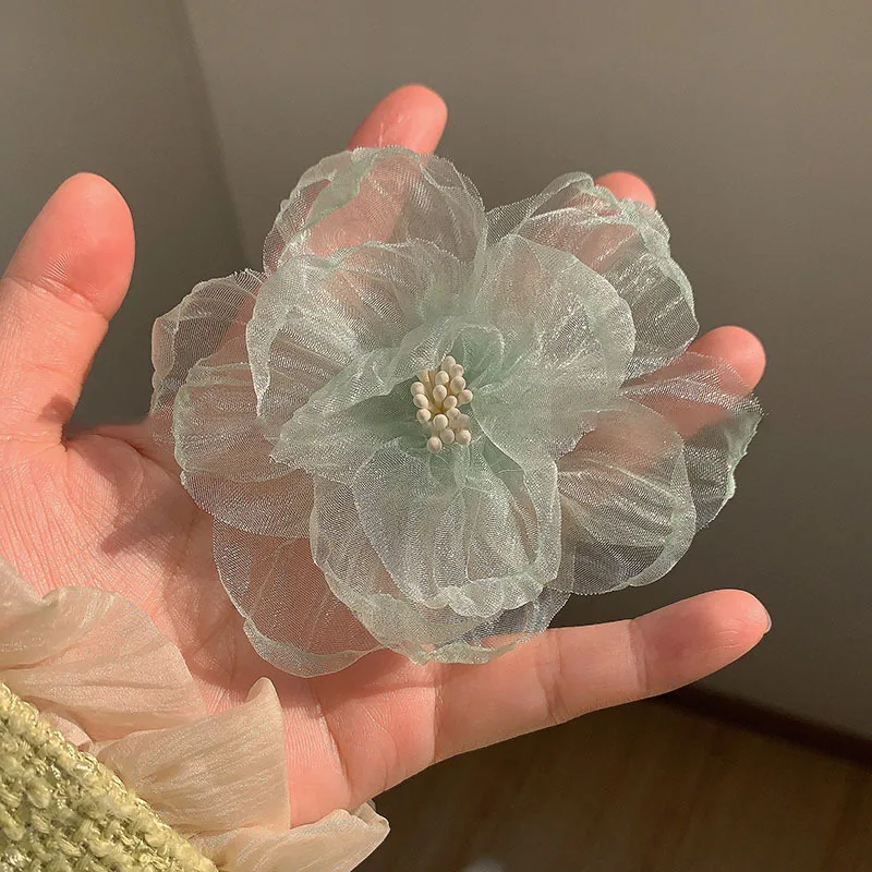 Hawaiiaanse bloem haarspeldjes Plumeria Hibiscus bloemen haarspeldjes bruids haarspelden Rose haarspeld sieraden zomer strand reizen: Zwart Groen