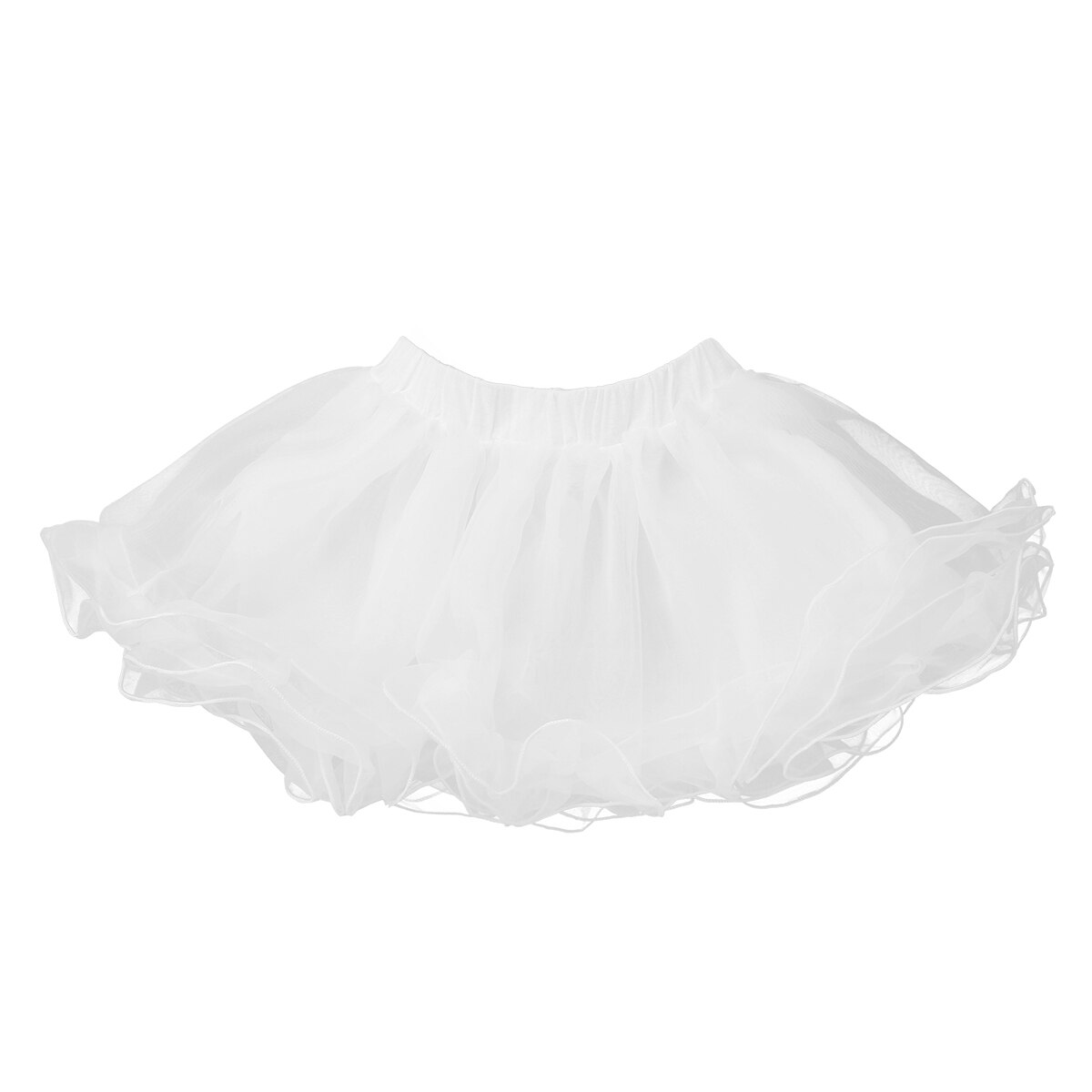 Jupon court blanc pour filles, jupe de mariage Crinoline 3 couches, sous-jupe en Organza pour fête, jupe Tutu blanche pour danse de Ballet