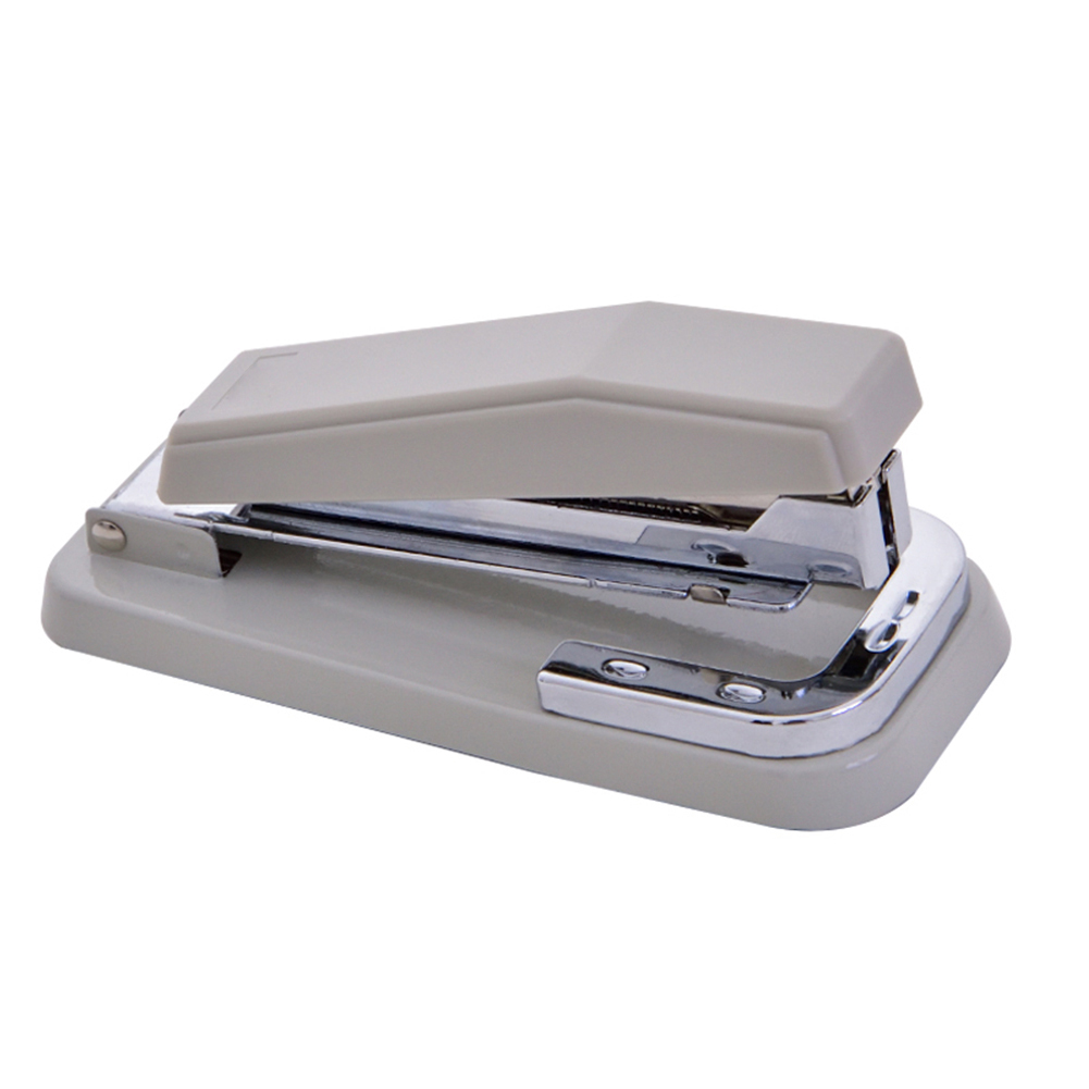 Grapadora de escritorio con cabeza de la grapadora giratoria de 360 grados, con grapas, cincel filoso para oficina, papelería, escuela y hogar: white