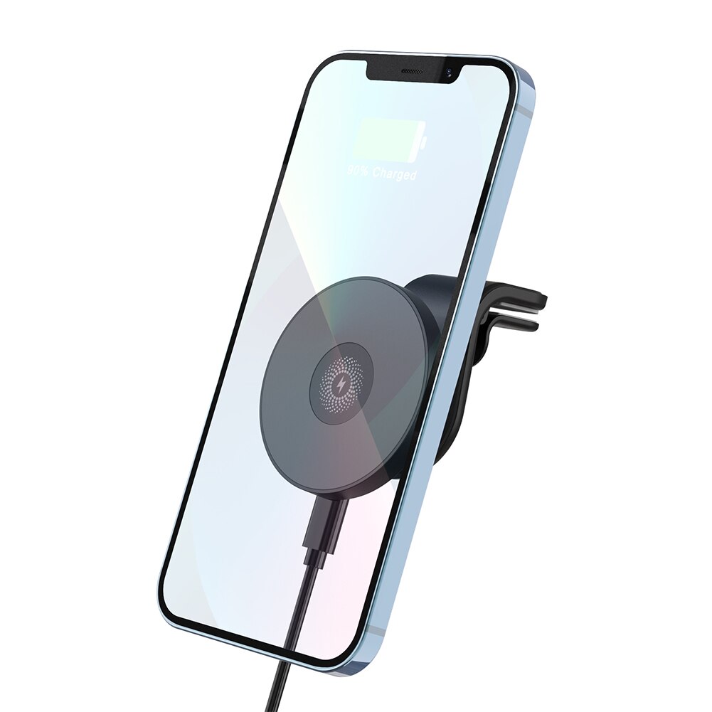 Magnetic wireless car charger phone holder portable smartphone stand car charging support accessory fit for iphone 12 13