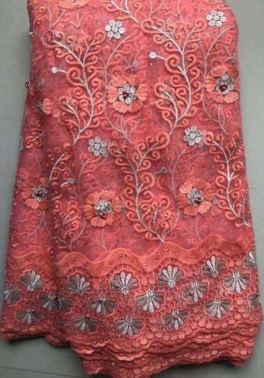 Nigerian Laces Fabrics Tulle African Laces Fabric Wedding African French Net Lace VLL4583: as pic5