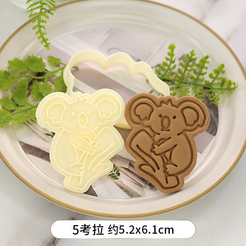 Huisdier Biscuit Mold Cartoon Kat Poot Hond Bone Kip Been Kleine Vis Zelfgemaakte Hond Snack Diy Bakvorm Pla Plastic cookie Cutter: Koala