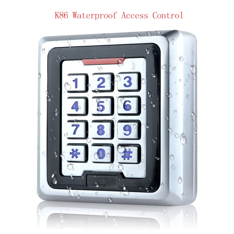 K81 ~ k88 ip 65 waterdichte metalen toegangscontrolesysteem rfid 125 khz kaart met 8000 gebruikerskaart voor beveiligingssysteem met deurslot
