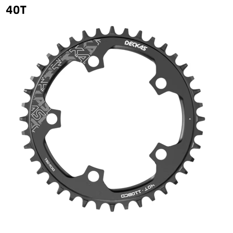 DECKAS 110BCD Kettingblad Voor Shimano Crown Ronde Zwart 36T 38T 40T 42T 44T 48T 50T 52T 54T Tandwiel Kettingwiel Voor 110mm Crankstel: Oranje