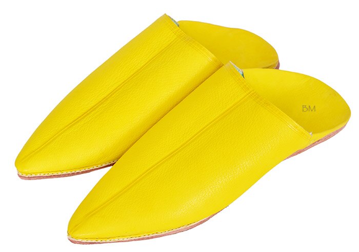 Babouche – pantoufles en cuir pour hommes, chaussures marocaines, en peau de mouton, faites à la main