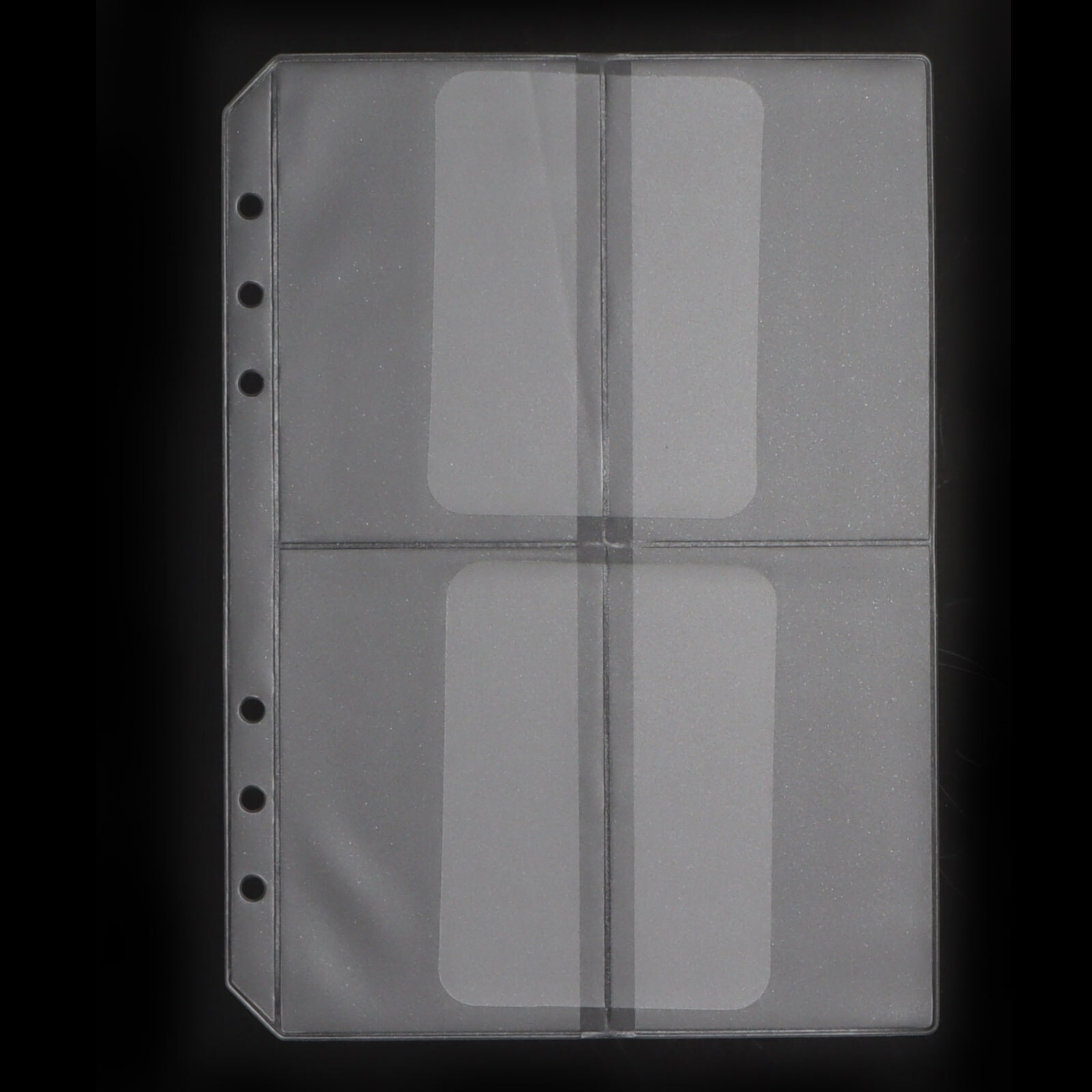 10PCS Plastic A5 Ring Binder Inserts Refill Pocket 6 ring Binder A5 A6 Sleeves Binder Pocket with Zipper: A5 Size H 10pcs