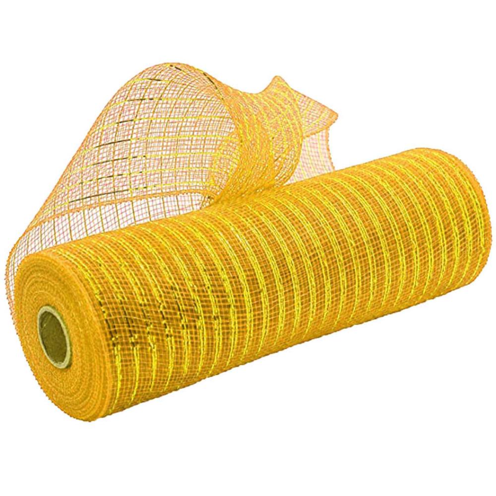 Cinta de malla decorativa de poliéster para envolver guirnaldas, rollo de lámina metálica, más colores, 25 #: E