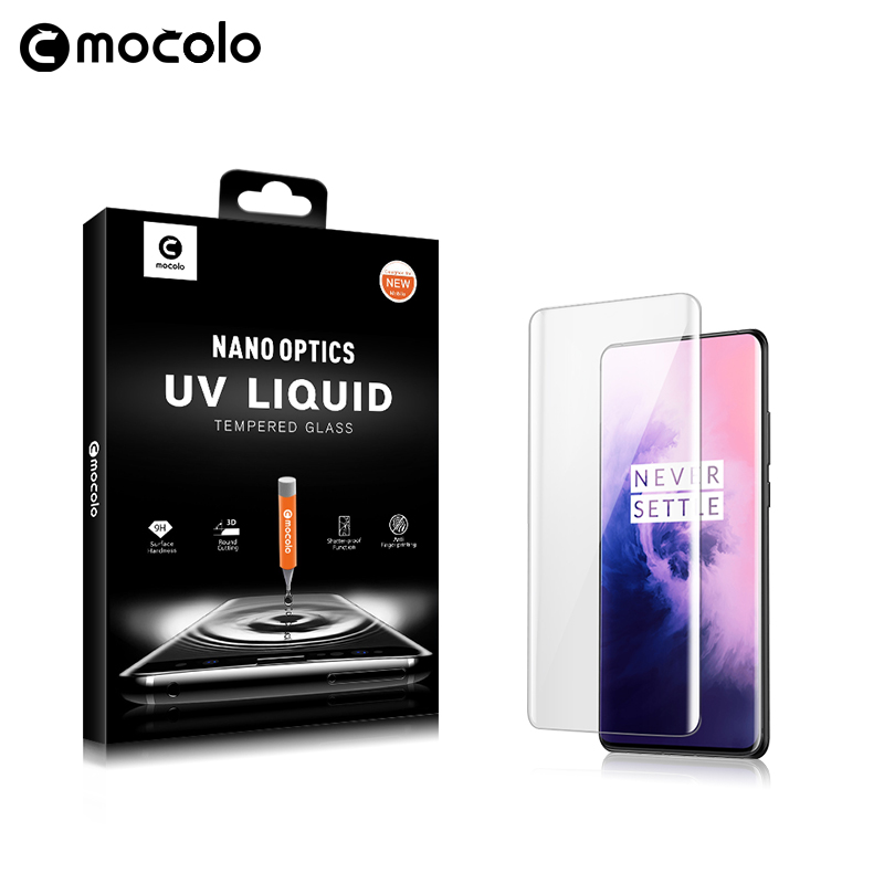 Voor Oneplus 7 Pro Screen Protector Mocolo Volledige Vloeibare Gelijmd 5D Gebogen Uv Gehard Glas Voor Oneplus 7 Pro Screen protector