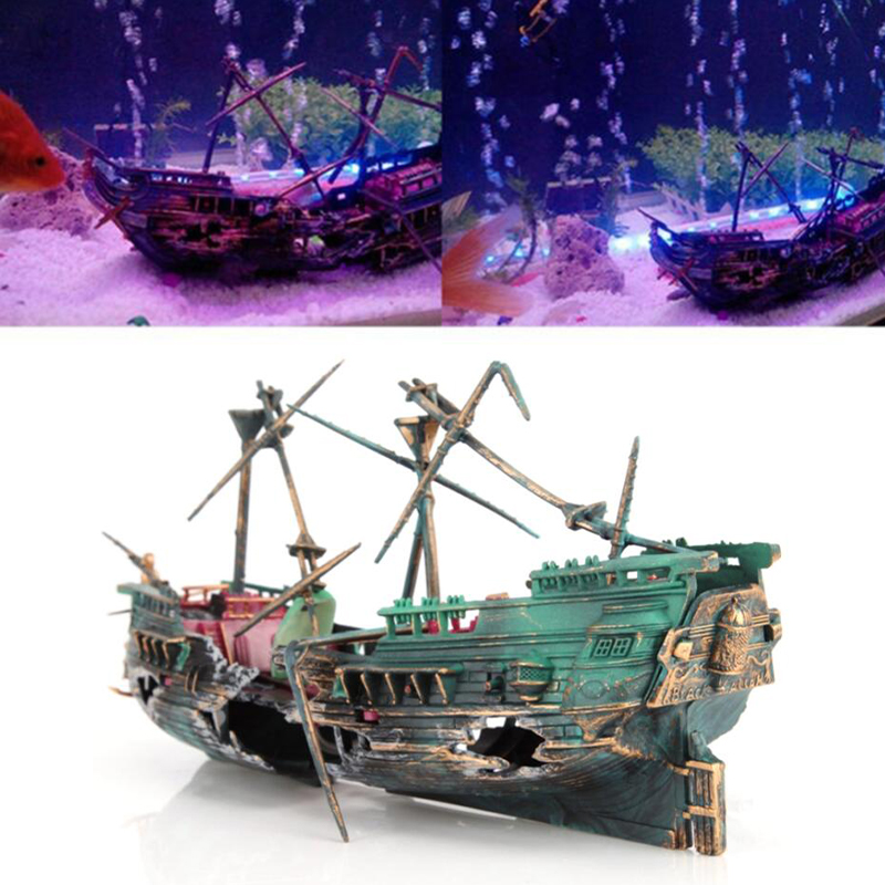 Große Aquarium Dekoration Stiefel Aquarium Schiff Luft Teilt Schiffswrack Aquarium Dekor