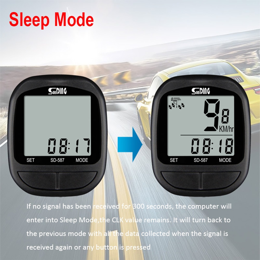 1PCS Waterproof Wired Digital Bike Ride Speedometer Odometer Bicycle Cycling Speed Counter Code Table Bicycle Accessories