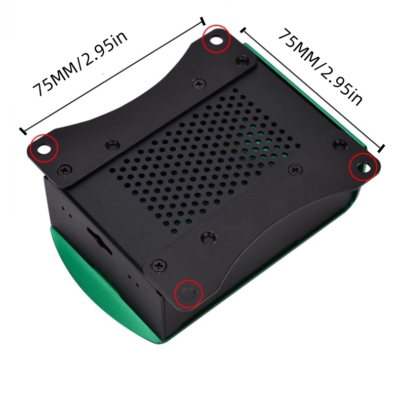 Raspberry Pi 4 Aluminum Alloy Case Metel Box with Hanging Bracket support Cooling Fan Screwdriver for Raspberry Pi 4 Model B