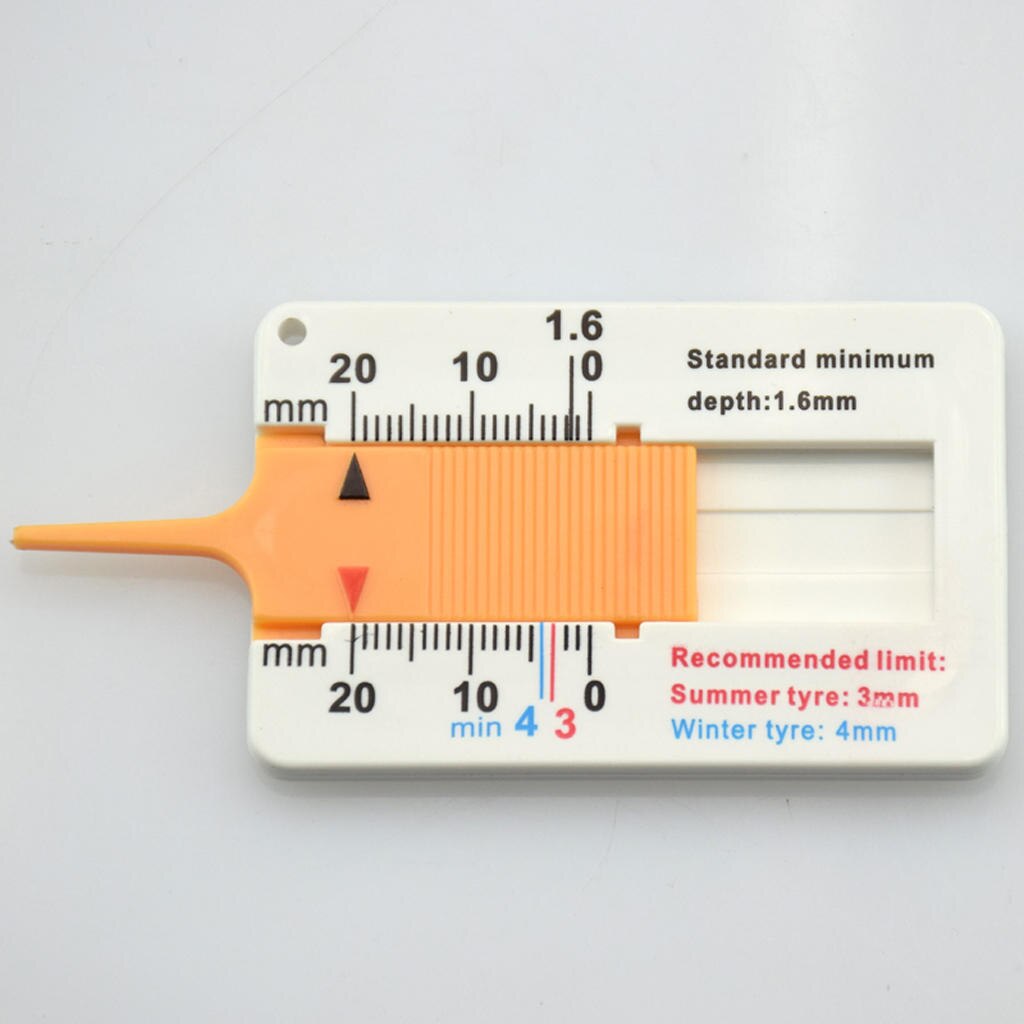 Tyre Tread Depth Gauge Car Motorcycle Trailer Wheel Standard Measure Tool
