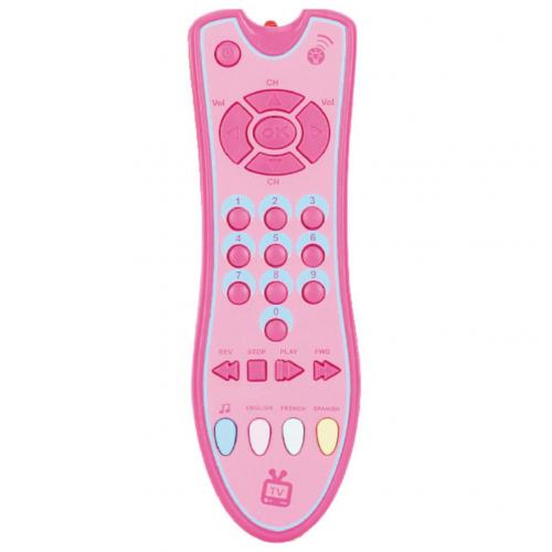 Télécommande de télévision musicale pour bébé, apprentissage électrique pour enfants? Jouet d&#39;apprentissage de l&#39;anglais, musique éducative à distance,: Rose