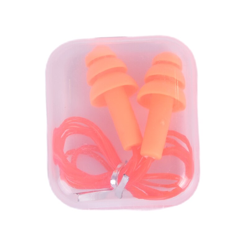 1 paire Silicone souple bouchons d'oreille confort bouchons d'oreilles réduction du bruit PVC corde bouchons d'oreilles de protection pour nager pour dormir