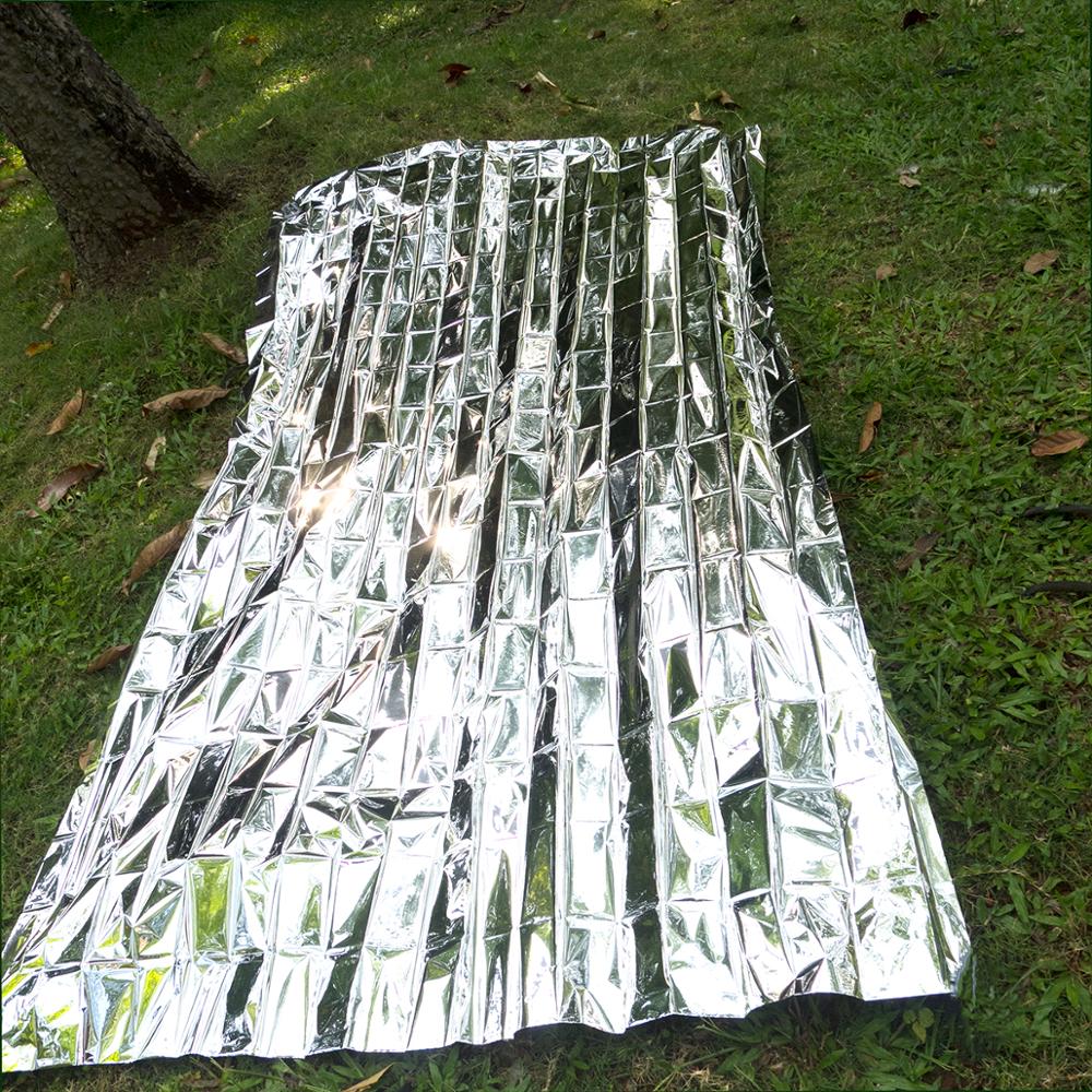 4 Packs Reflective Mylar Film Space Blanket Heat Tent Cover Sheets