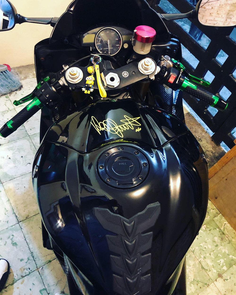JDM 46 Rossi Signature Adesivo per moto Adesivo riflettente impermeabile Decorazione per finestra paraurti