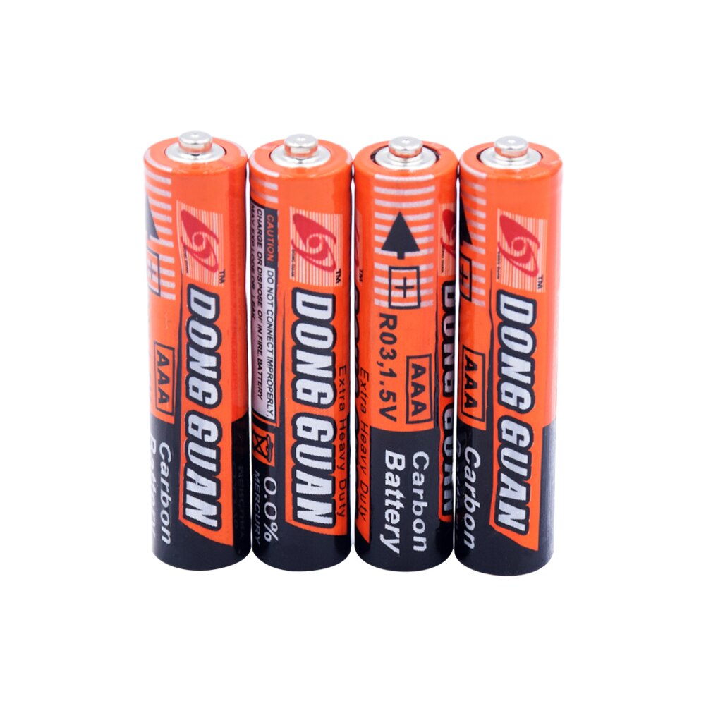 Pile AAA Carbone Secco - 1.5V UM4 LR03 - Confezione da 4, 8, 12, 16 o 20 - Per Telecomandi, Giocattoli, Stampanti Portatili, Luci LED: 4 pz