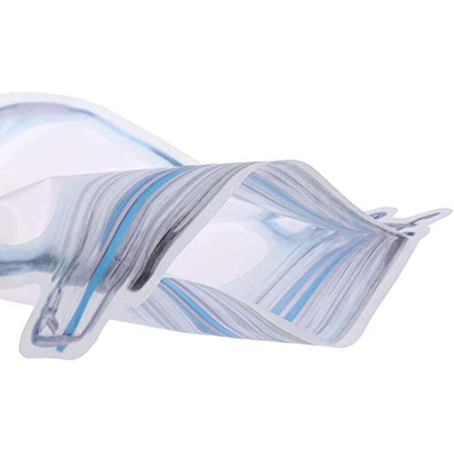 Mason Jar-bolsas de almacenamiento con forma de tarro, para aperitivos, galletas, dulces, frescas, con cierre y cremallera, organizador de pie