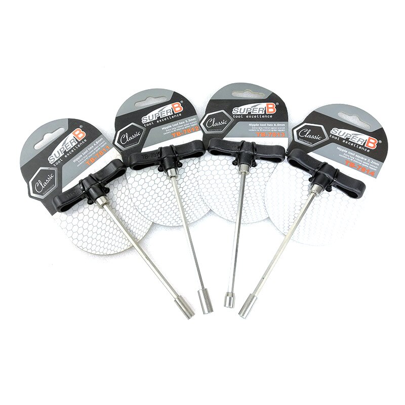 Herramientas de pezón super B TB-7811 TB-7812 TB-7813 TB-7814 TB-4,8 5,5mm 6,0mm 3,2mm llave de radios cuadrada o Hexagonal interna