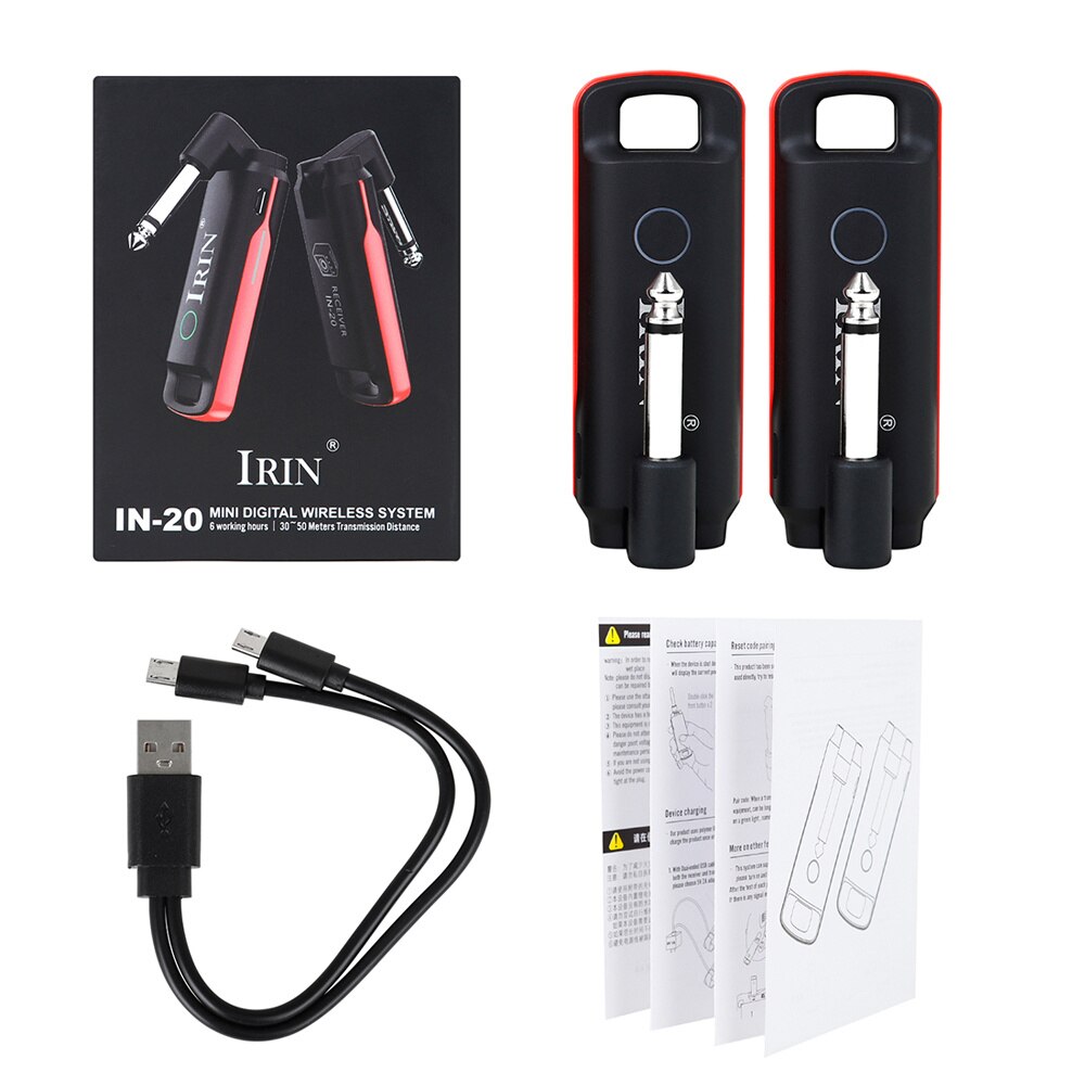 SWIFF WS-70 UHF Sans Fil Guitare SystemTransmitter Et Récepteur, IRIN EN 20 Guitare Sans Fil Batterie Intégrée pour Guitare Basse: irin in-20