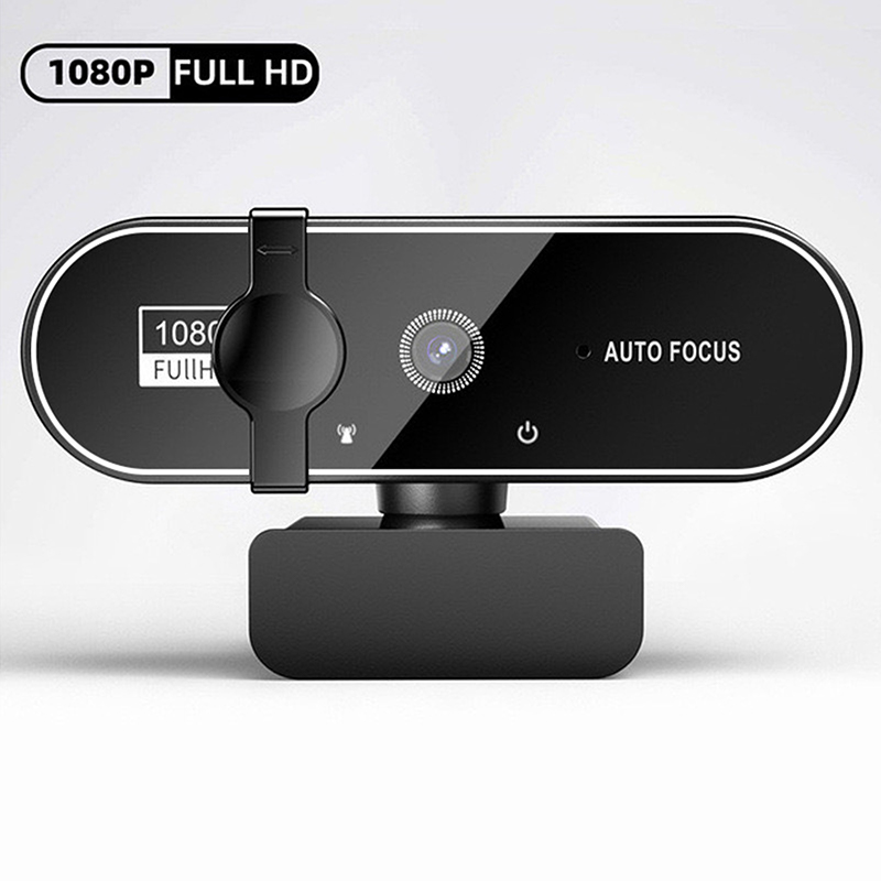 Webcam 1080p full hd com microfone, webcam usb para gravação de vídeo em pc e laptop 4k foco automático.