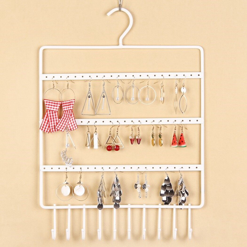 10 ganchos de pared para pendientes, organizador de joyas, organizador de pendientes, soporte para colgar, exhibidor, soporte, estante, colgador de joyería