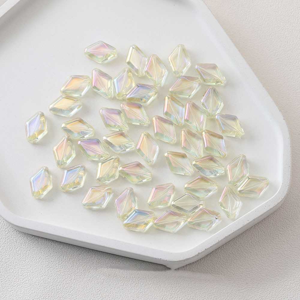 Cuentas de bicono de cristal checo de 10x15mm, cuentas de cristal rómbico de Color galvanizado hechas a mano, accesorios para anillos colgantes, manualidades Diy, 20 piezas: Azul cielo