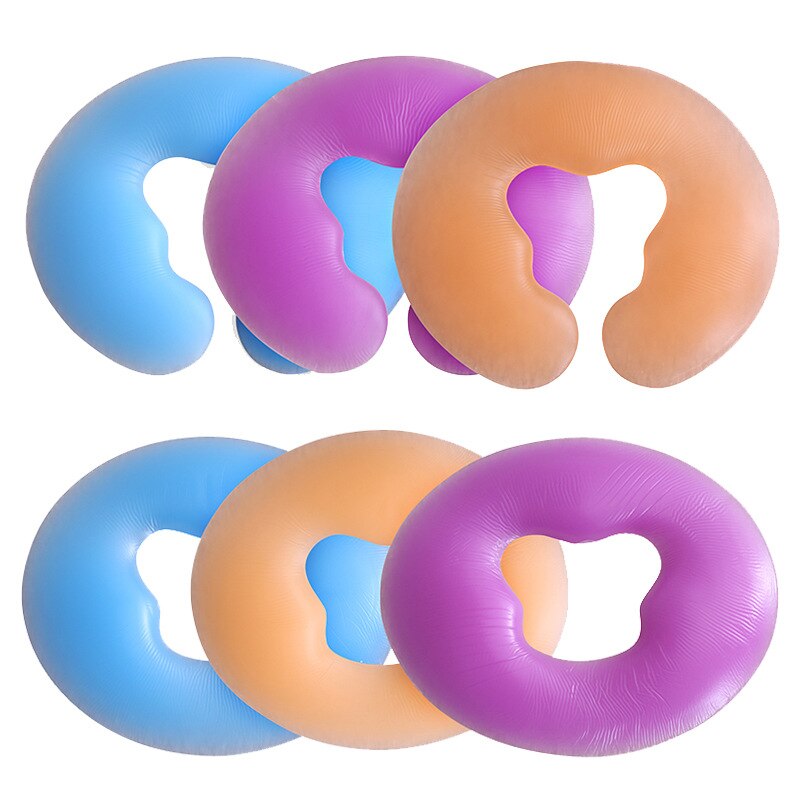 Oreiller en Silicone en forme de U pour Spa, coussin de Gel, repose-visage, pour Massage du corps, traversin doux pour Salon de beauté, DFA
