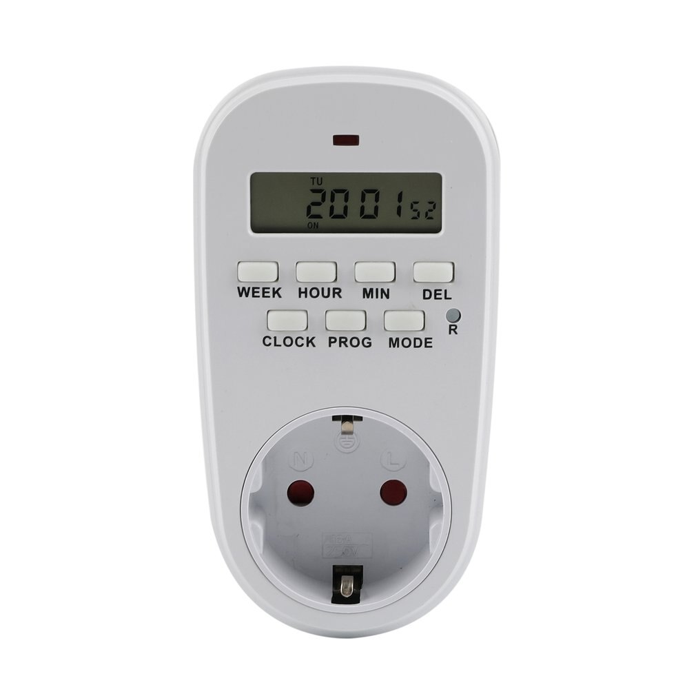 Digital Timer Switch Socket Outlet Plug-in 7 Day 12/24 Hour Programmable Time Control for Kitchen Electric Appliance: EU Plug