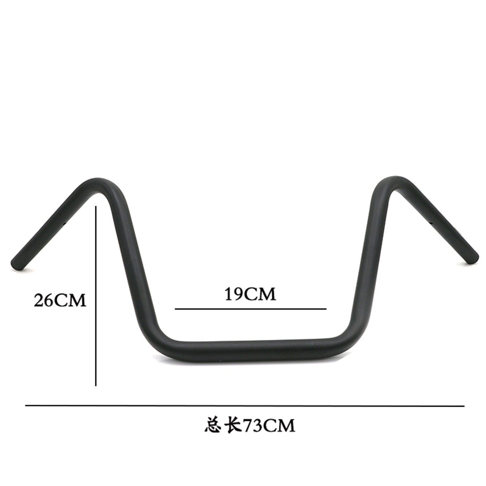 25MM 1" Motorcycle High Rider Steel Handlebars Bars Fits For Honda Kawasaki Suzuki Harley Chopper Bobber Cafe Racer Chrome Black
