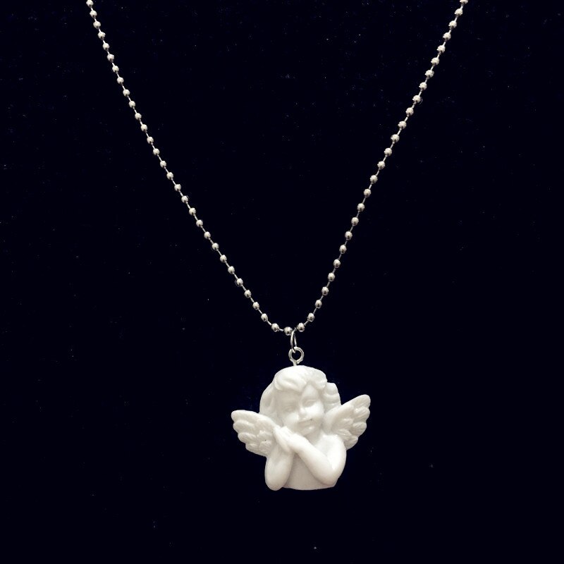 Hanger Rvs Ketting Leuke Cupido Angel Lange Keten Baby Vormige Sieraden Sweetheart voor Vrouwen Mannen Vriendschap Meisje: F