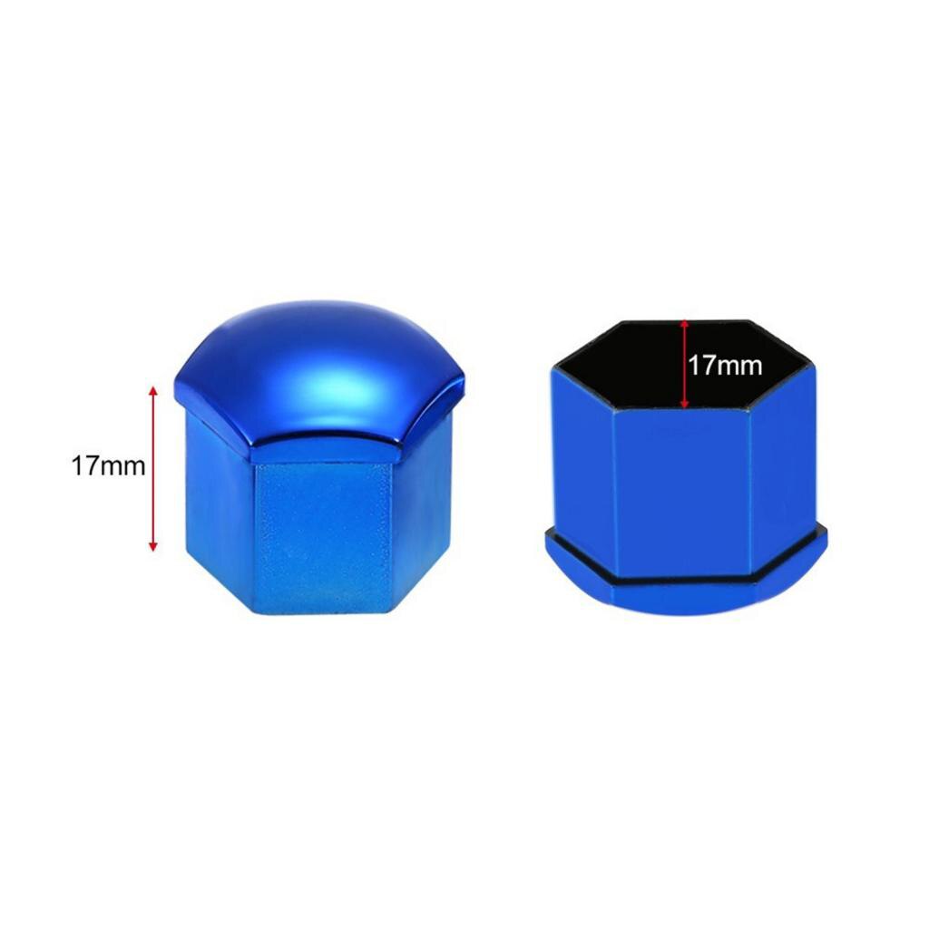20 Pieces Universal 17mm Wheel Lug Nut Cover Caps w/ Dismantle Tool