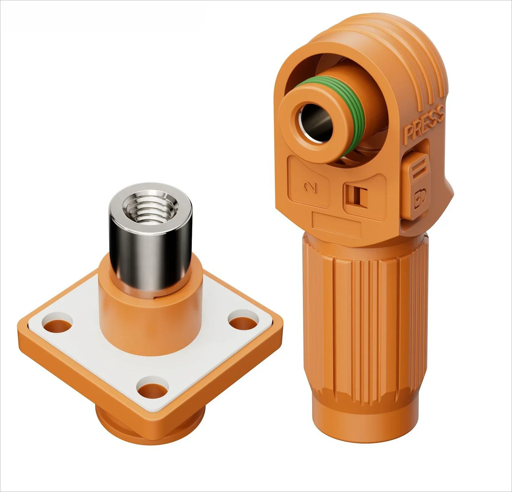 120A Single Core Energy Storage Terminal Plug Converter Cabinet Connector Photovoltaic Energy Storage Cabinet Battery Connection: Orange