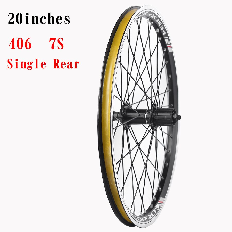 20inch Folding Bike Wheel Rims 451 406 Aluminum alloy RM30 100/135mm 2bearing Wheelset V brake 32H 7-10speed Bicycle wheels: 406 Rear 7S
