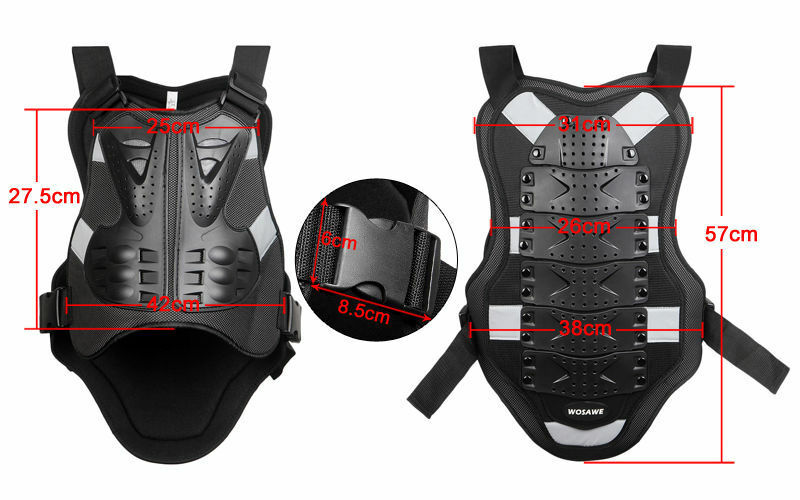 WOSAWE-armadura para motocicleta equipo de protección para el pecho, Protección corporal para Motocross