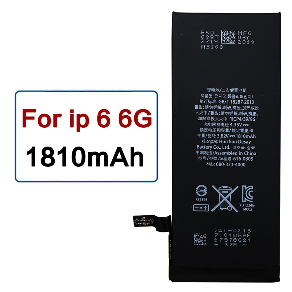 1810MAH 3.82V wbudowana bateria litowa robić iPhone 6 6G i6 robić wewnętrznej wymiany baterii robić iPhone 6 A1549 A1586 A1589 urządzenia