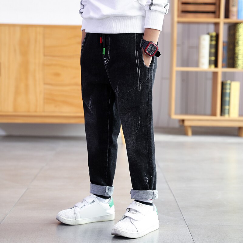 Ienens børne jeans efterårs cowboybukser 5-13 år drengetøj børn casual jeans drenge denimbukser: 11t
