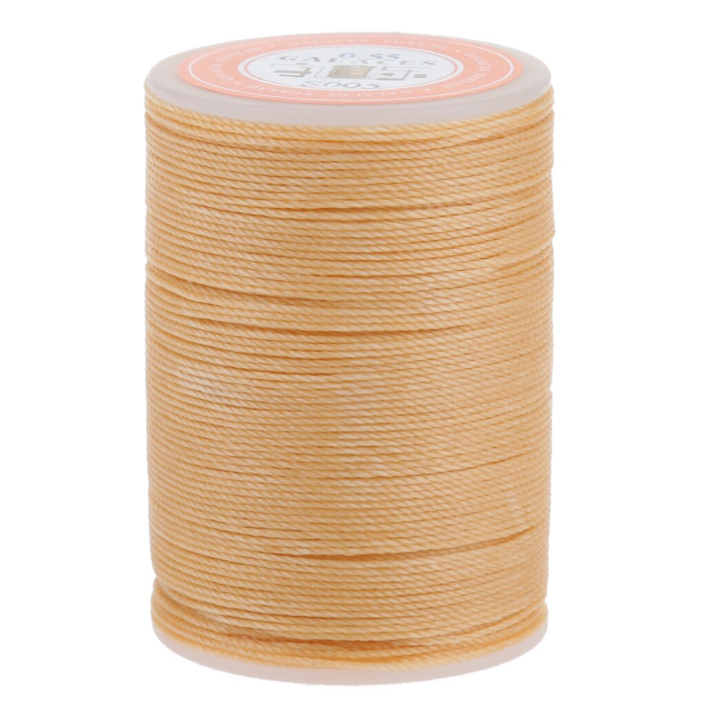 Nuevas de cuero trabajo artesanal costura redonda encerado cadena hilo 0,55mm para la cartera a bolsa 10 colores ropa fuerte hilo de coser: Beige