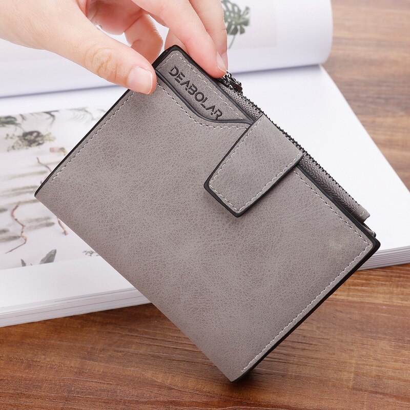 Lederen Vrouwen Portemonnee Hasp Kleine En Slanke Coin Pocket Purse Vrouwen Portefeuilles Kaarthouders Luxe Portefeuilles Portemonnee